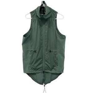 NWT ADIDAS ClimaStorm Vest Full Zip Stand collar Lightweight Jacket Size M Green